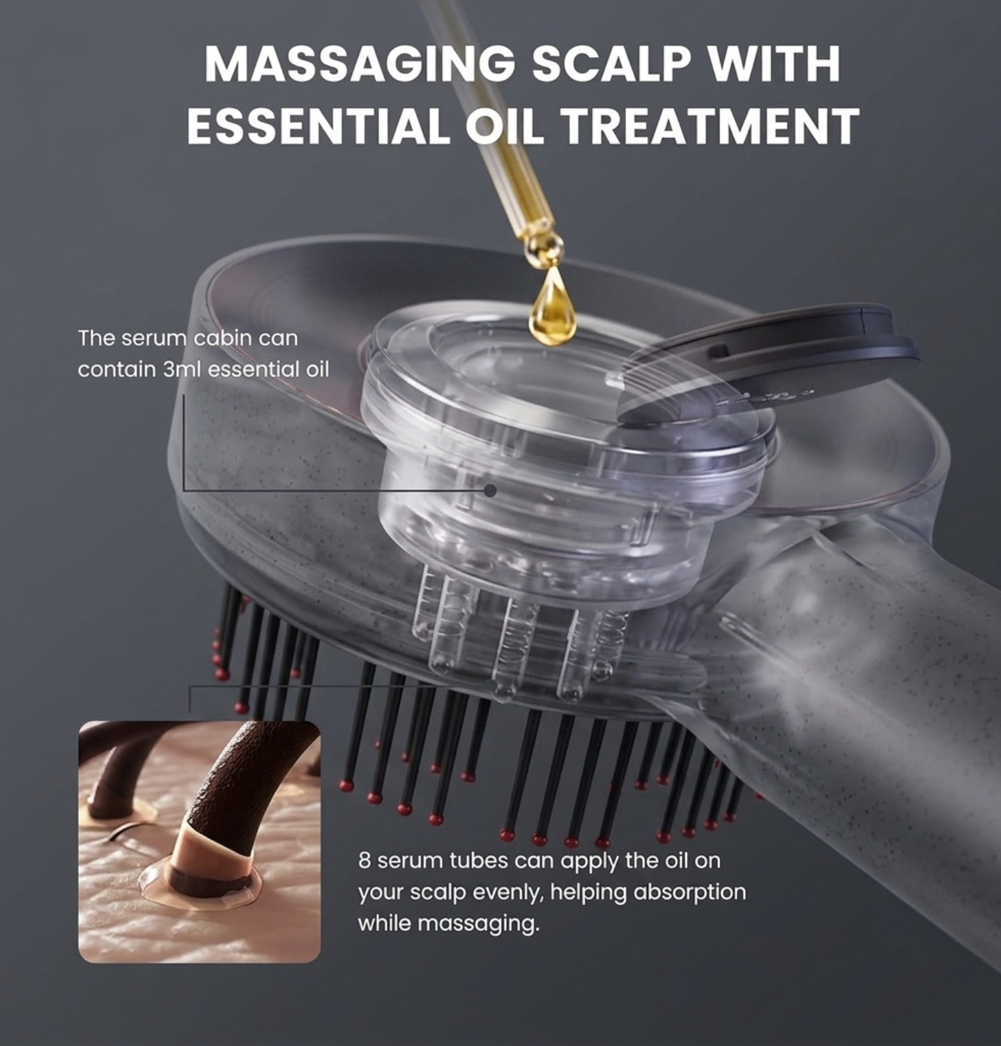 360° Electric Scalp Massager – Waterproof Relaxation